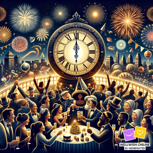 Greeting Card Embrace New Year Joy: A Journey of Dreams and Gratitude