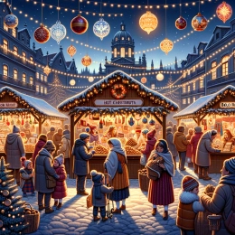 Открытка Откройте для себя волшебство рождественских ярмарок: радость и традиции