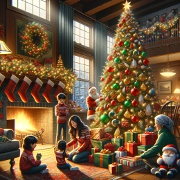 Greeting Card Christmas Day Wishes: Joy, Love, and Peace Await You