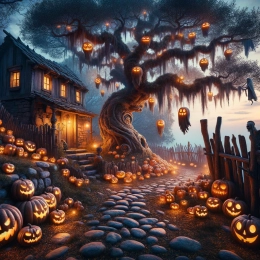 Листівка Магія Хелловіну: Відчуйте тепло і диво