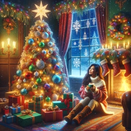 Открытка Окунитесь в магию Рождества: найдите радость, мир и надежду