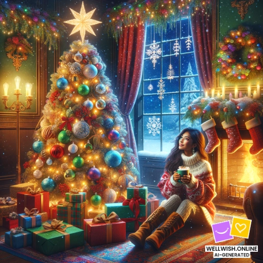 Открытка Окунитесь в магию Рождества: найдите радость, мир и надежду