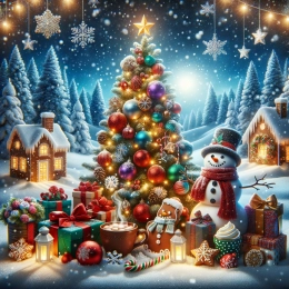 Открытка Рождественская радость: Примите единство и спокойствие