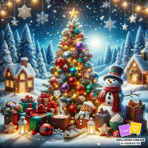 Открытка Рождественская радость: Примите единство и спокойствие