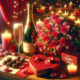 Открытка Отмечайте День святого Валентина: цените любовь и радость вместе