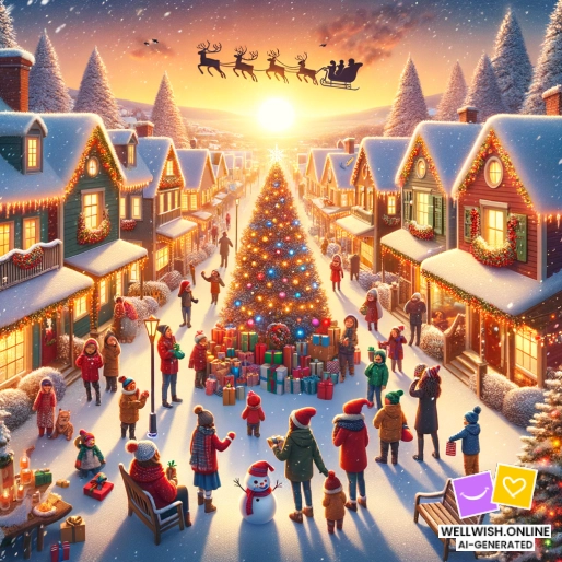 Листівка Чарівні Різдвяні Побажання: Тепло, Радість і Нові Спогади