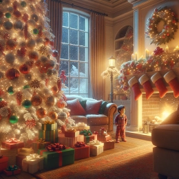 Открытка Волшебные рождественские пожелания: тепло, радость и новые начинания