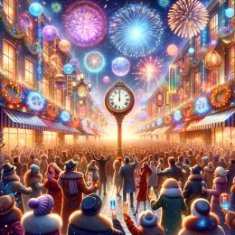 Greeting Card New Year Wishes for Joy, Discovery, and Fresh Beginnings