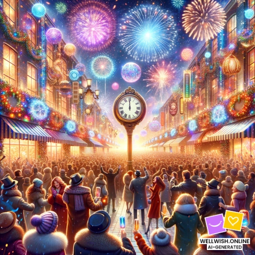 Greeting Card New Year Wishes for Joy, Discovery, and Fresh Beginnings