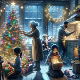 Greeting Card Joyful Christmas Moments: Embrace Magic and Wonder