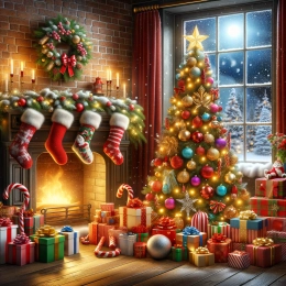 Открытка Окунитесь в радость и мир: отпразднуйте незабываемое Рождество