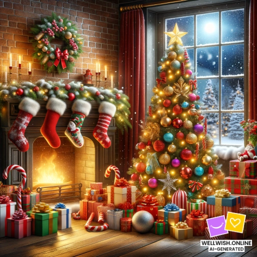 Листівка Прийміть радість і спокій: святкуйте незабутнє Різдво