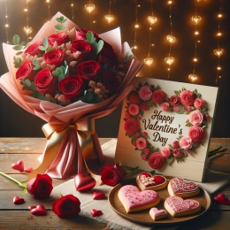 Открытка Празднуйте любовь и связь в этот День святого Валентина