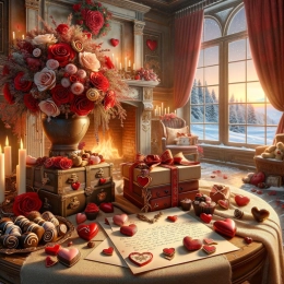 Открытка Отпразднуйте Красоту Любви в Этот День Святого Валентина