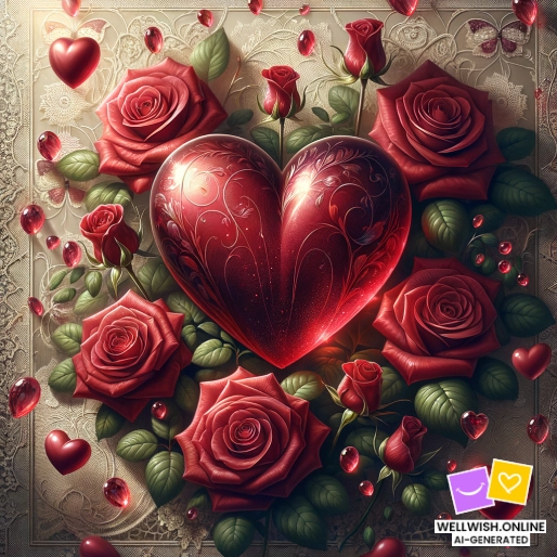 Открытка День святого Валентина: Наполните своё сердце любовью и радостью