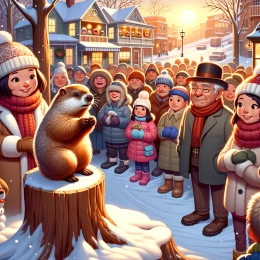 Открытка Добро пожаловать, весна: Обещание обновления в День сурка