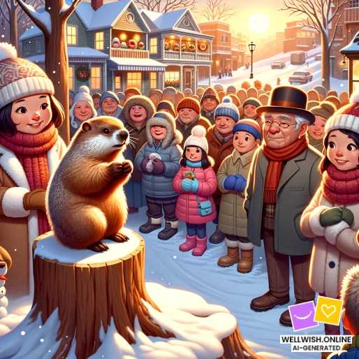 Открытка Добро пожаловать, весна: Обещание обновления в День сурка