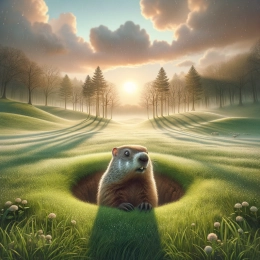 Открытка Примите любопытство и смелость в этот День сурка.