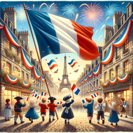 Greeting Card Celebrate Bastille Day: Freedom, Unity, and Hope