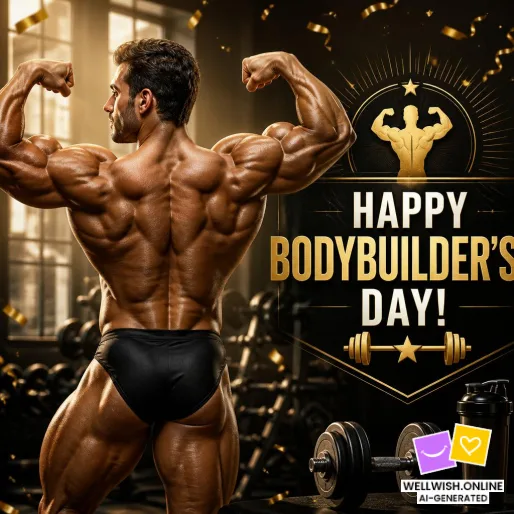 Greeting Card Celebrate Bodybuilder’s Day: Strength, Dedication & Inspiration